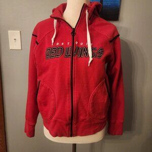 Detroit Red Wings Zip-up Hoodie NHL Women's Medium Reebok Red
